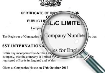 Company Registration Number en Royaume Uni